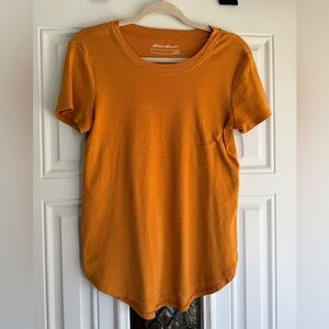 Eddie Bauer Women's Short Sleeve Crewneck Top in Bright Orange